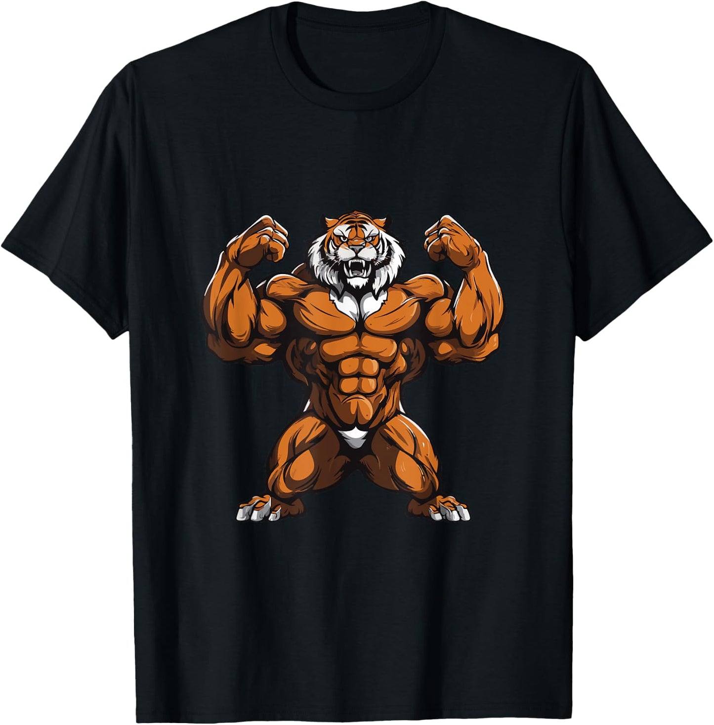 Tiger Muscles Gym Fitness Workout Training Beast T-Shirt - T-Shirt | Black