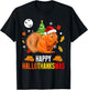 Squirrel Happy Hallothanksmas Halloween Thanksgiving Xmas T-Shirt - T-Shirt | Black