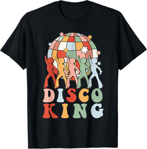 Disco King Funky Vintage 70s 80s For Dance Party Gifts T-Shirt - T-Shirt | Black