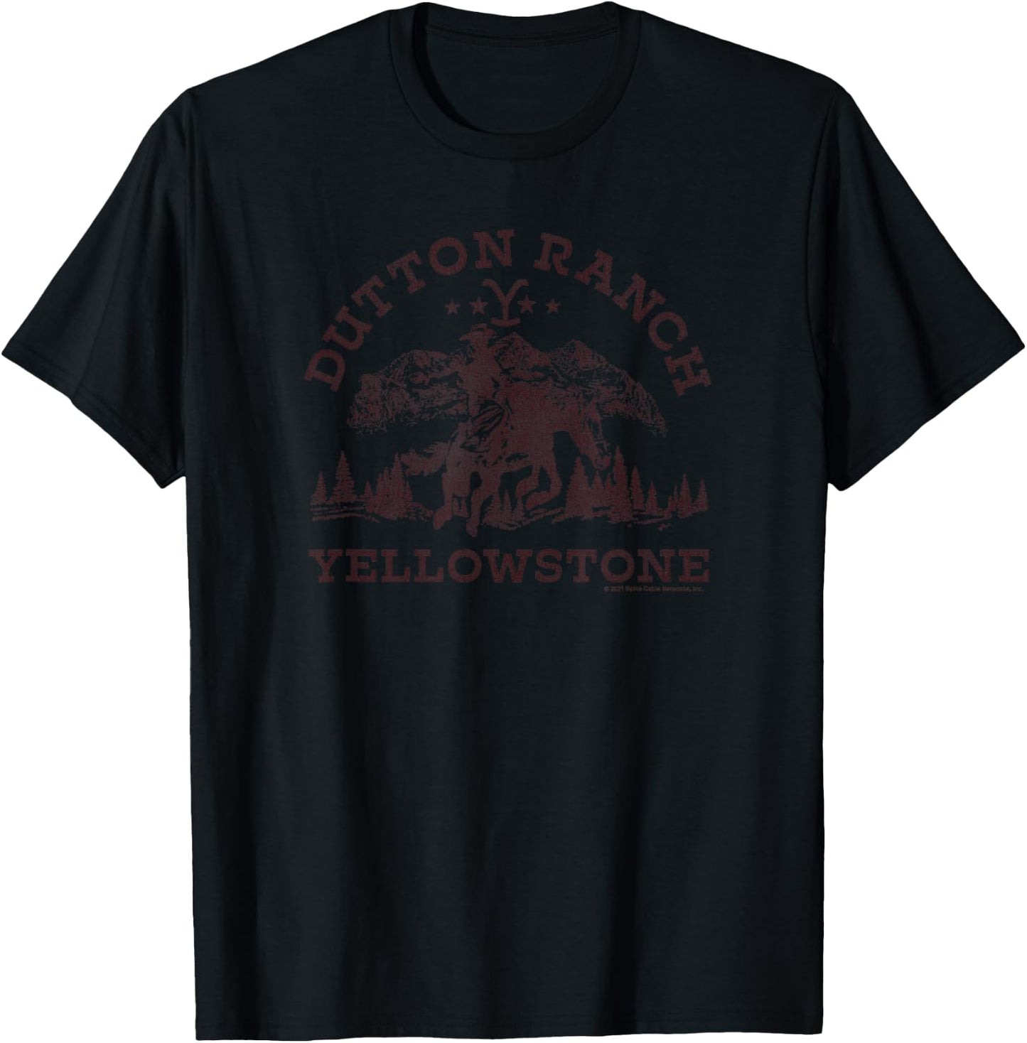 Yellowstone Bucking Bronco Silhouette V2 T-Shirt - T-Shirt | Black