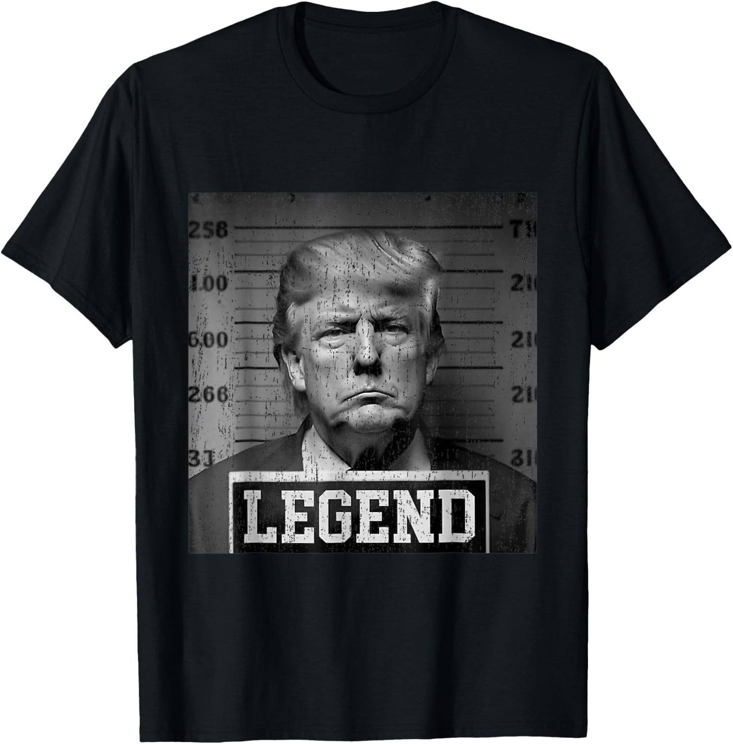 Trump 2024 Mugshot President Legend USA Black Retro T-Shirt - T-Shirt | Black