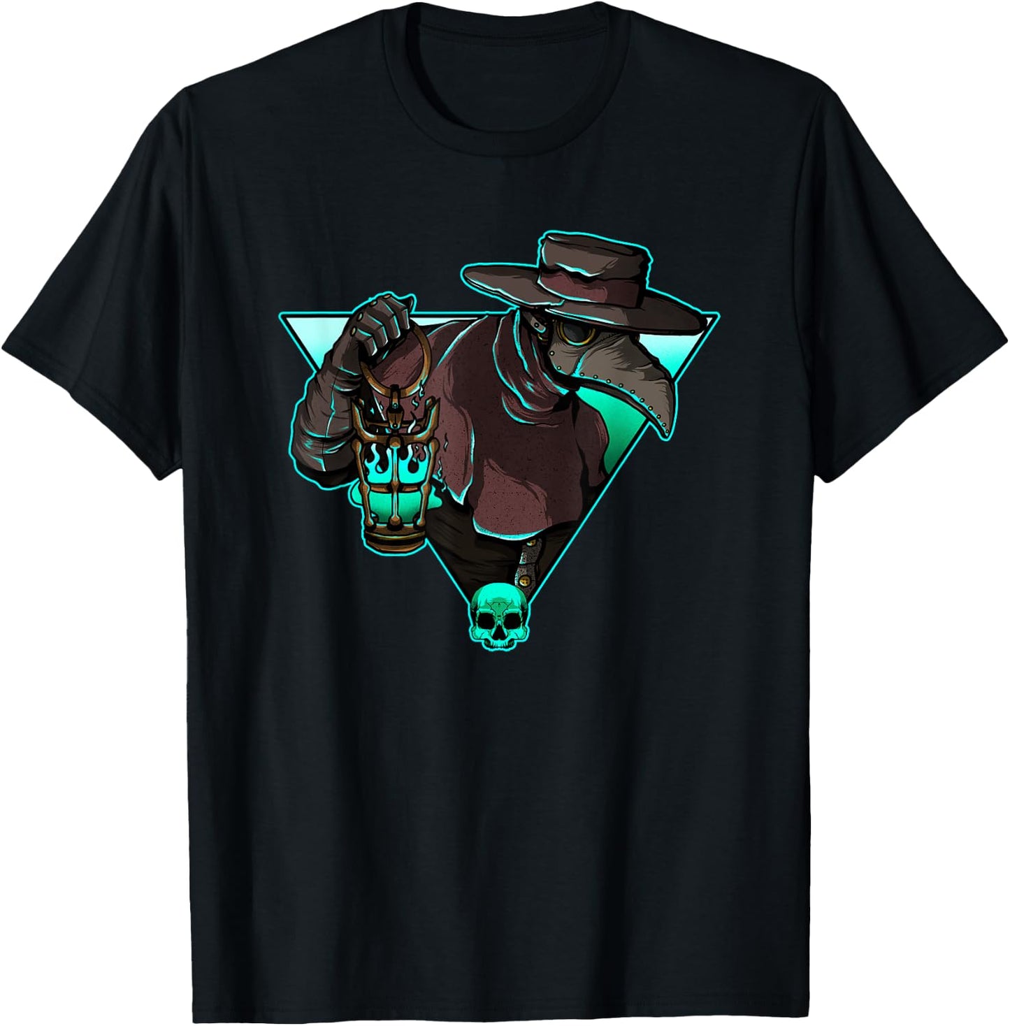 Plague Doctor Medieval Creepy Gothic Raven Steampunk Grunge T-Shirt - T-Shirt | Black