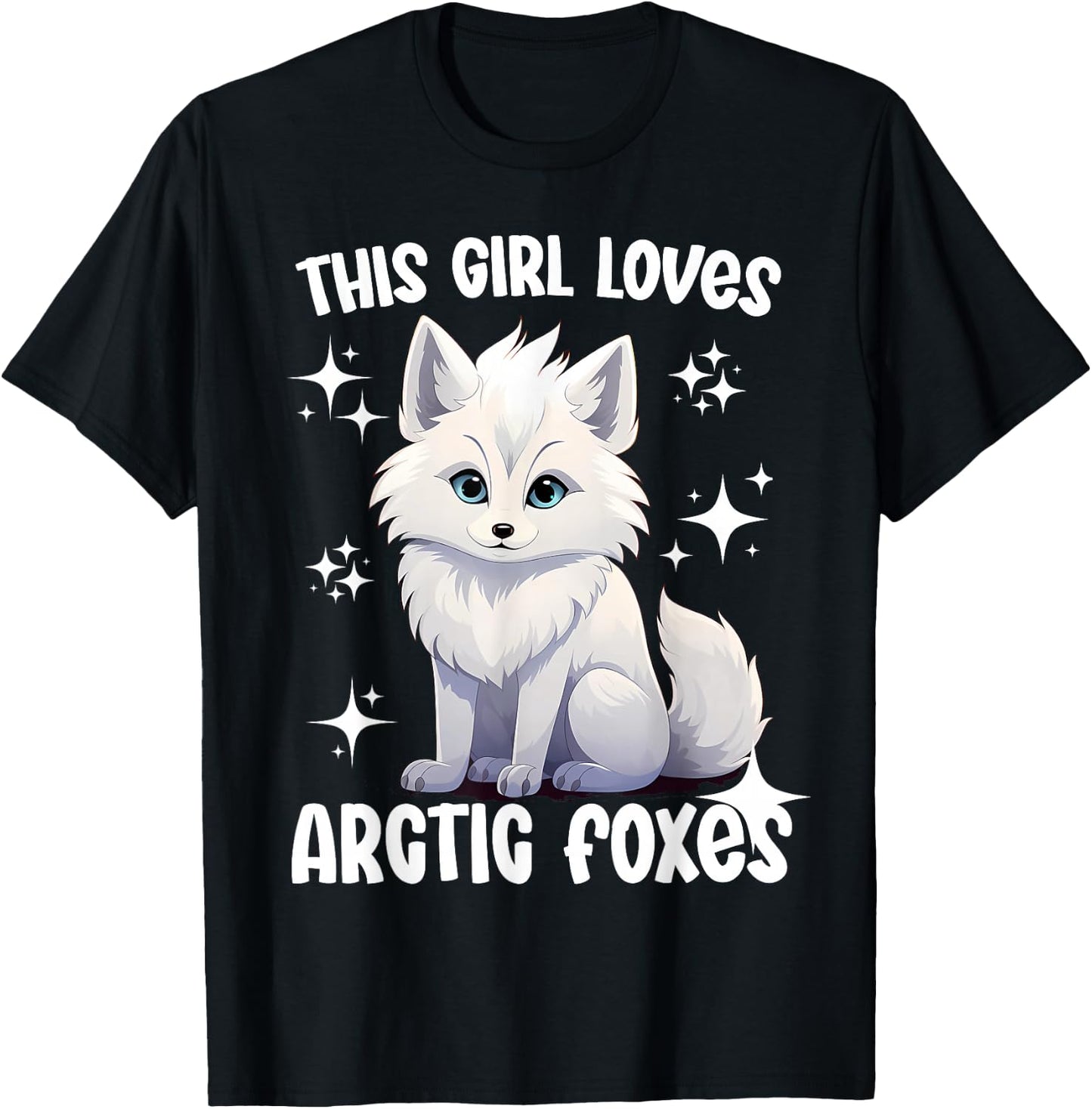 This Girl loves Arctic Fox T-Shirt - T-Shirt | Black