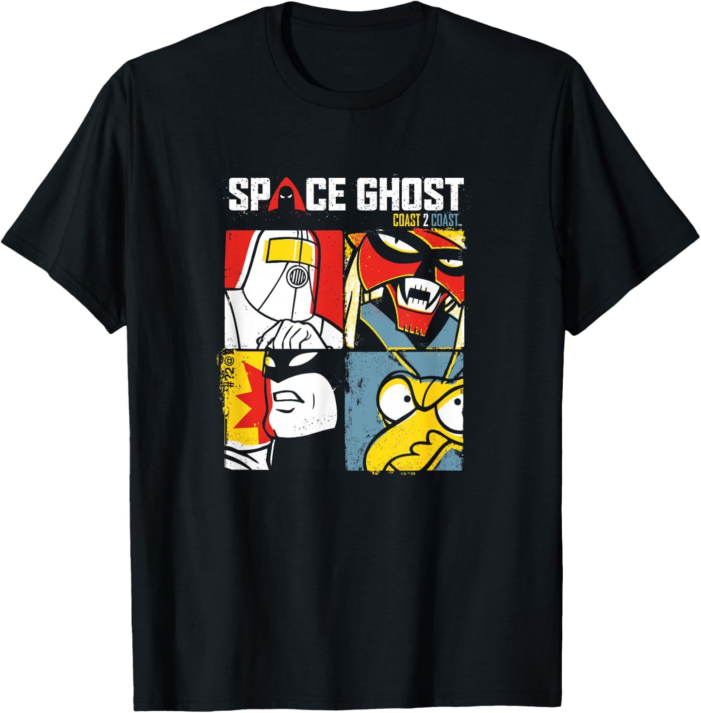 Space Ghost Coast to Coast Vintage Villains Faded Box Ups T-Shirt - T-Shirt | Black