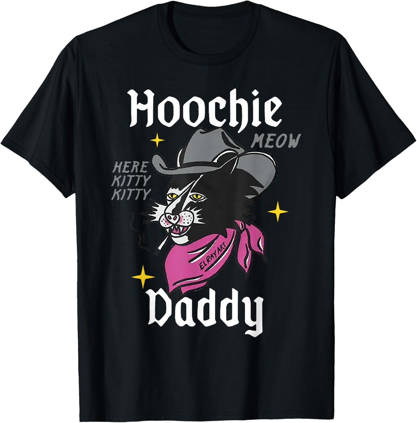 Hoochie Daddy Meow T-Shirt - T-Shirt | Black