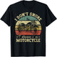Retro I Don't Snore I Dream I'm A Motorcycle Snoring Bike T-Shirt - T-Shirt | Black