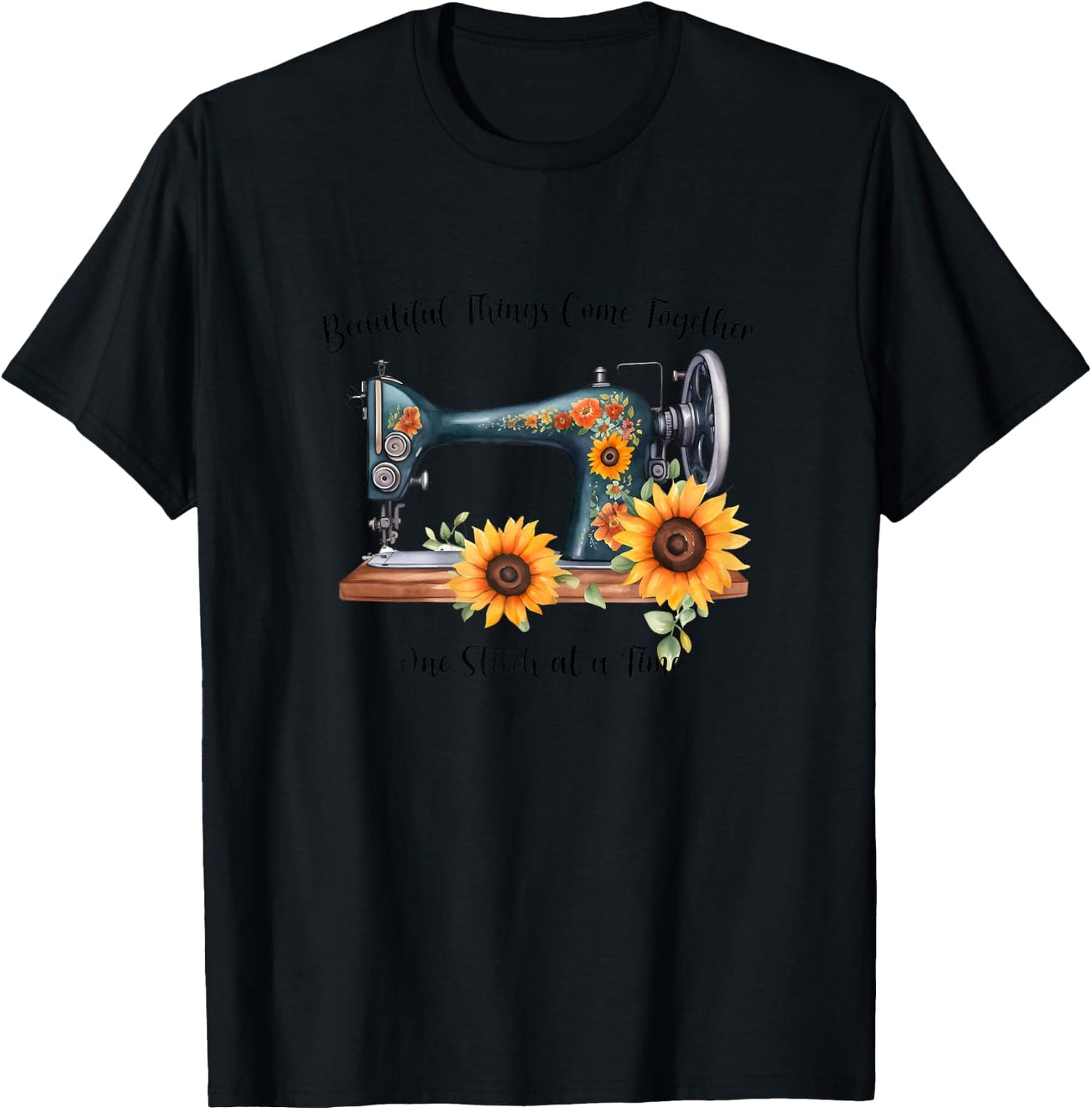Quilting Yarn Graphic Design Seamstress Sewing Themed T-Shirt - T-Shirt | Black