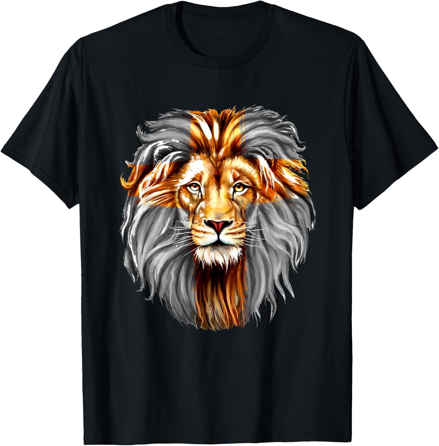 Jesus Lion Of Judah T-Shirt - T-Shirt | Black