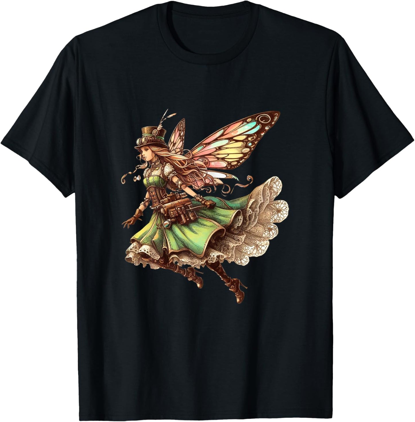 Lovely Steampunk Fairy T-Shirt - T-Shirt | Black