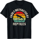 Easily distracted by Reptiles Funny Reptile Lovers Women Men T-Shirt - T-Shirt | Black