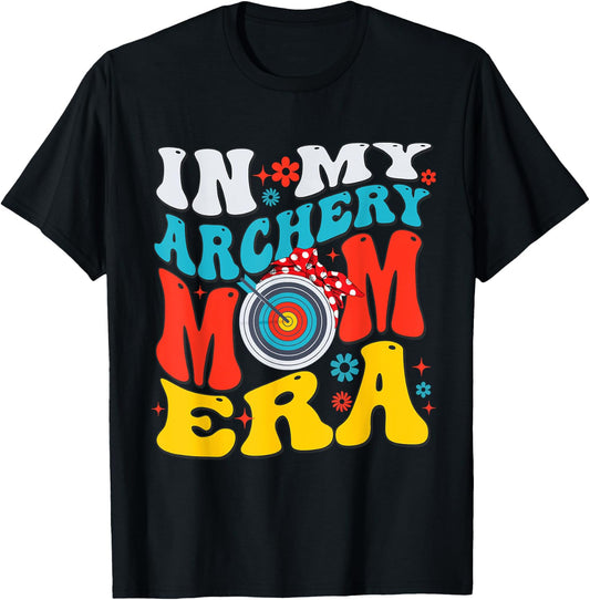 Retro In My Archery Mom Era Mama Boy T-Shirt - T-Shirt | Black