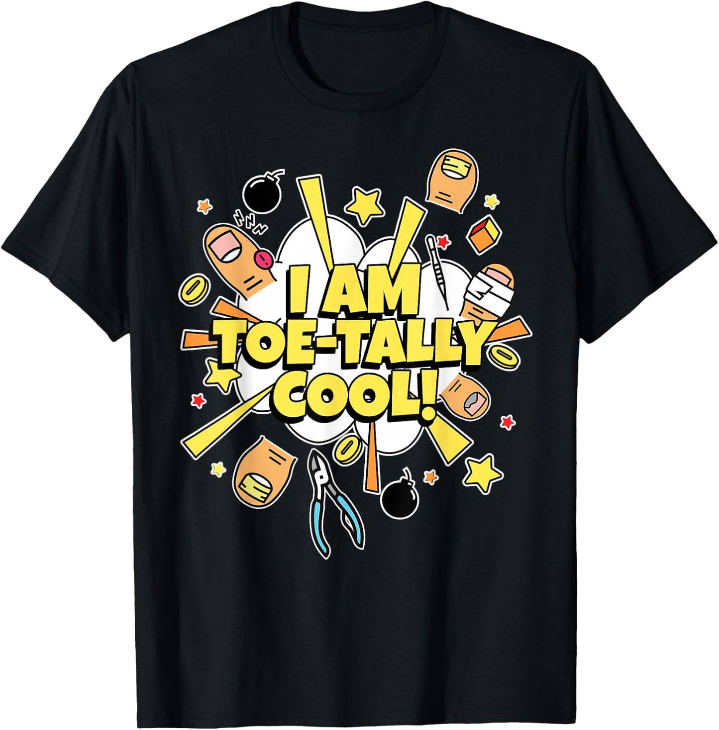 I Am Toe-Tally Cool! Toe Surgery Gifts & Funny Amputated Toe T-Shirt - T-Shirt | Black