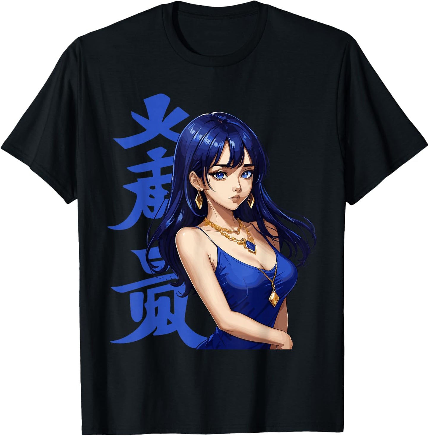 Sexy Anime Girl Waifu Japanese T-Shirt - T-Shirt | Black