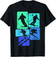 Skiing, skiing T-Shirt - T-Shirt | Black