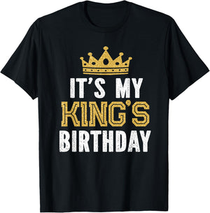 It's My King's Birthday Party Family Matching T-Shirt - T-Shirt | Black