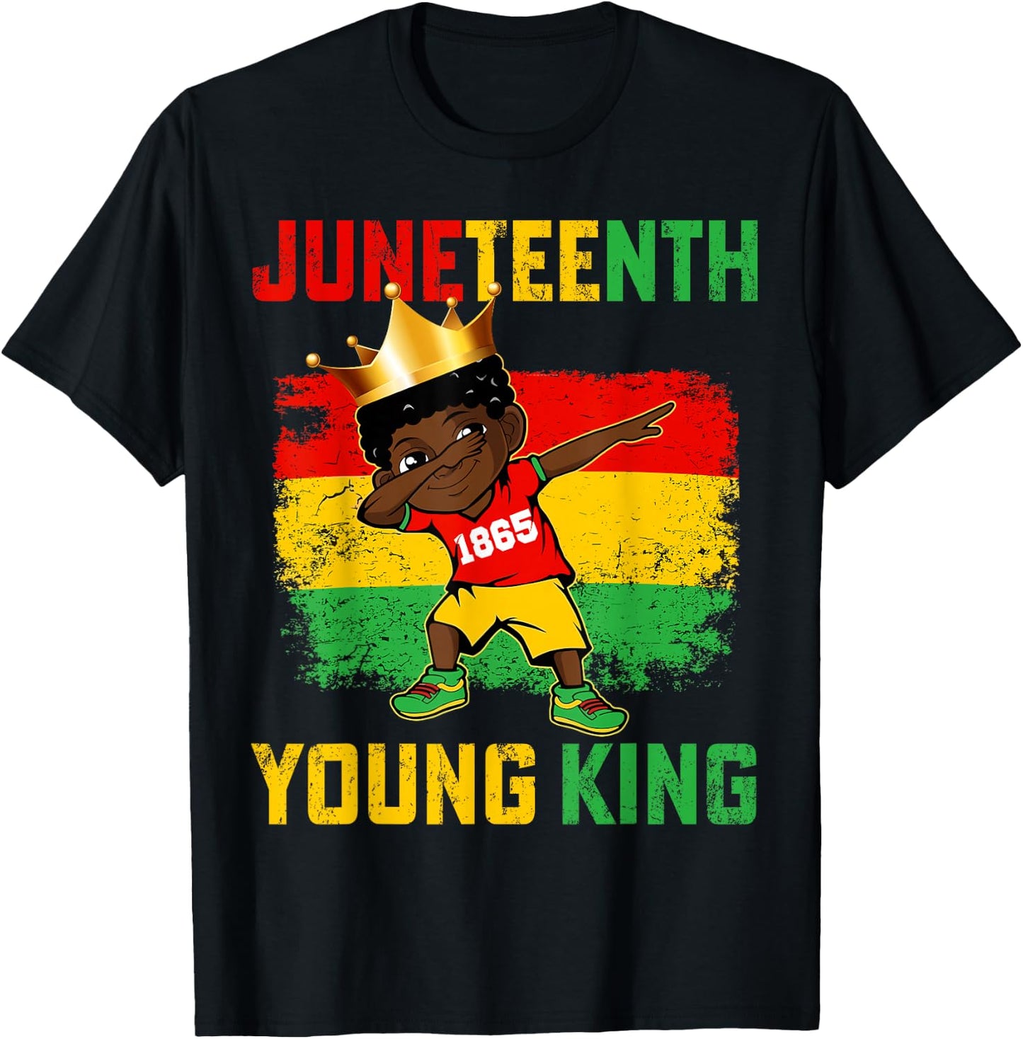 Juneteenth King Celebrating 1865 Black Boys Kids Toddler T-Shirt - T-Shirt | Black