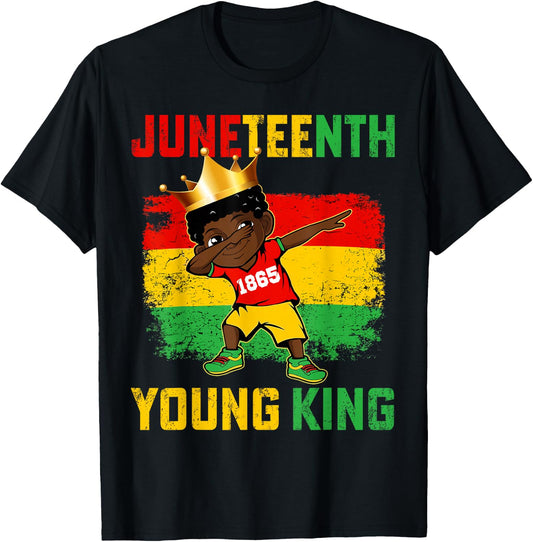 Juneteenth King Celebrating 1865 Black Boys Kids Toddler T-Shirt - T-Shirt | Black