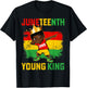 Juneteenth King Celebrating 1865 Black Boys Kids Toddler T-Shirt - T-Shirt | Black