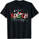 Speech Therapy Christmas Vintage Speech Language Pathologist T-Shirt - T-Shirt | Black