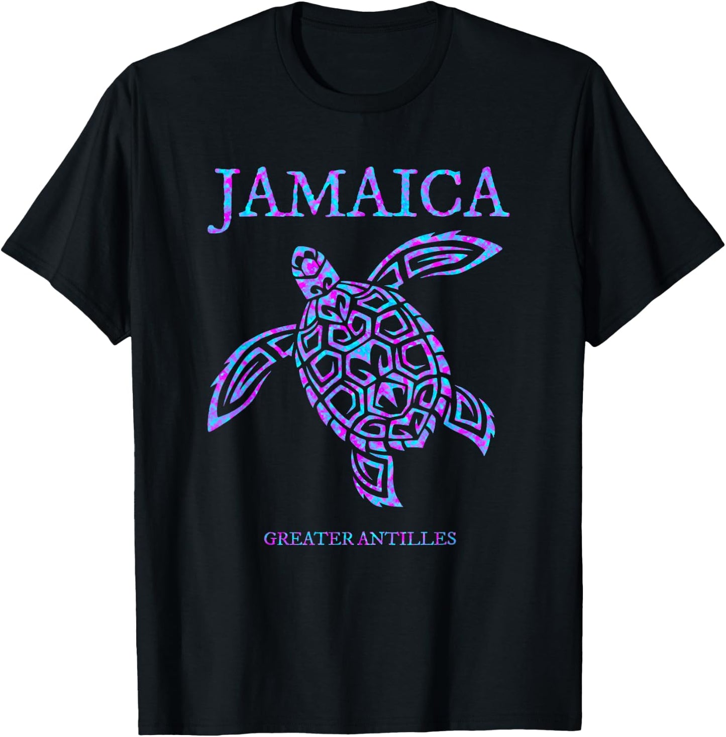 Jamaica Sea Turtle Jamaican Girls Vacation Souvenir T-Shirt - T-Shirt | Black