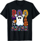 Boo I'm Seven Cute Boo Ghost Halloween 7th Birthday Family T-Shirt - T-Shirt | Black