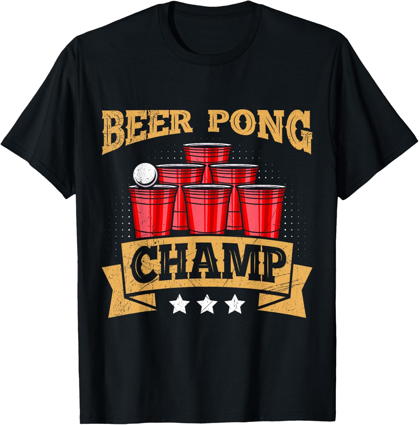 Beer Pong Champion Beer Pong Champ Beer Pong T-Shirt - T-Shirt | Black