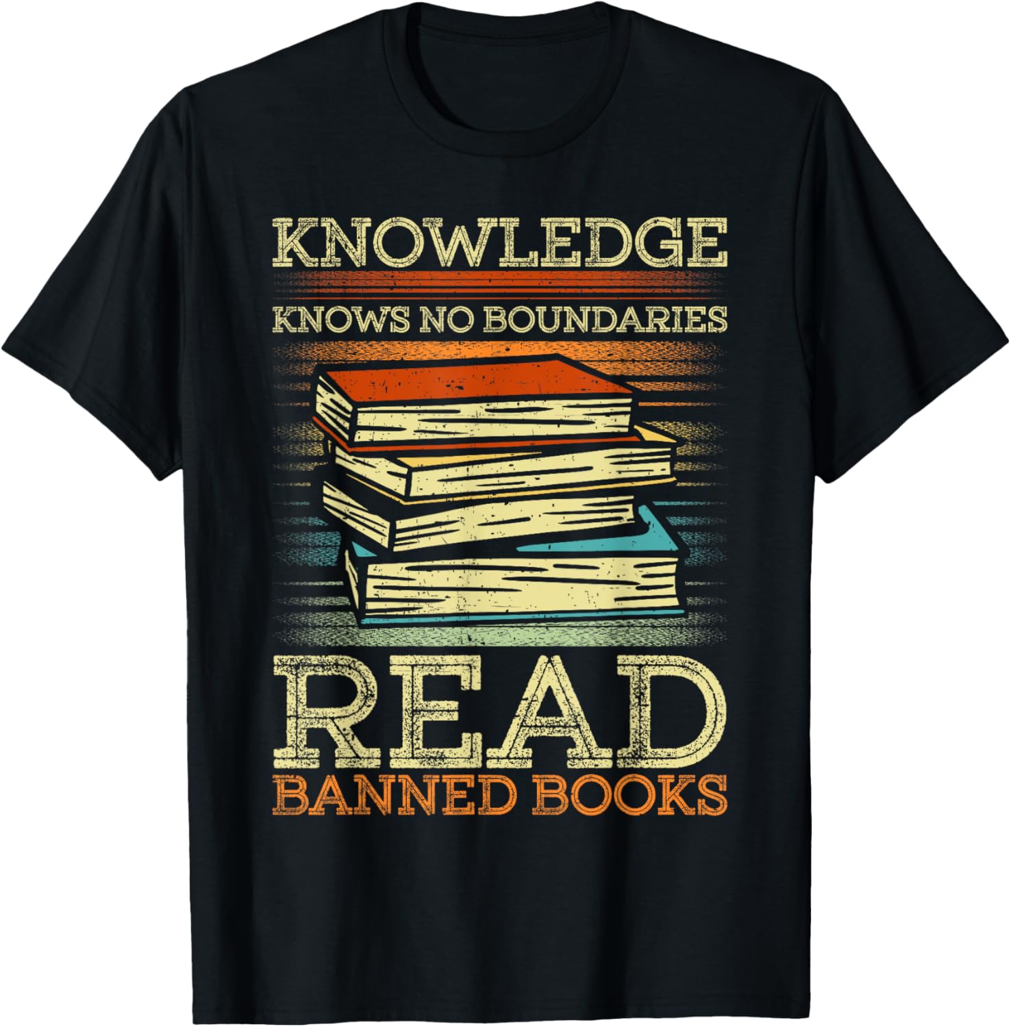 Celebrate Intellectual Freedom, Read Banned Books T-Shirt - T-Shirt | Black