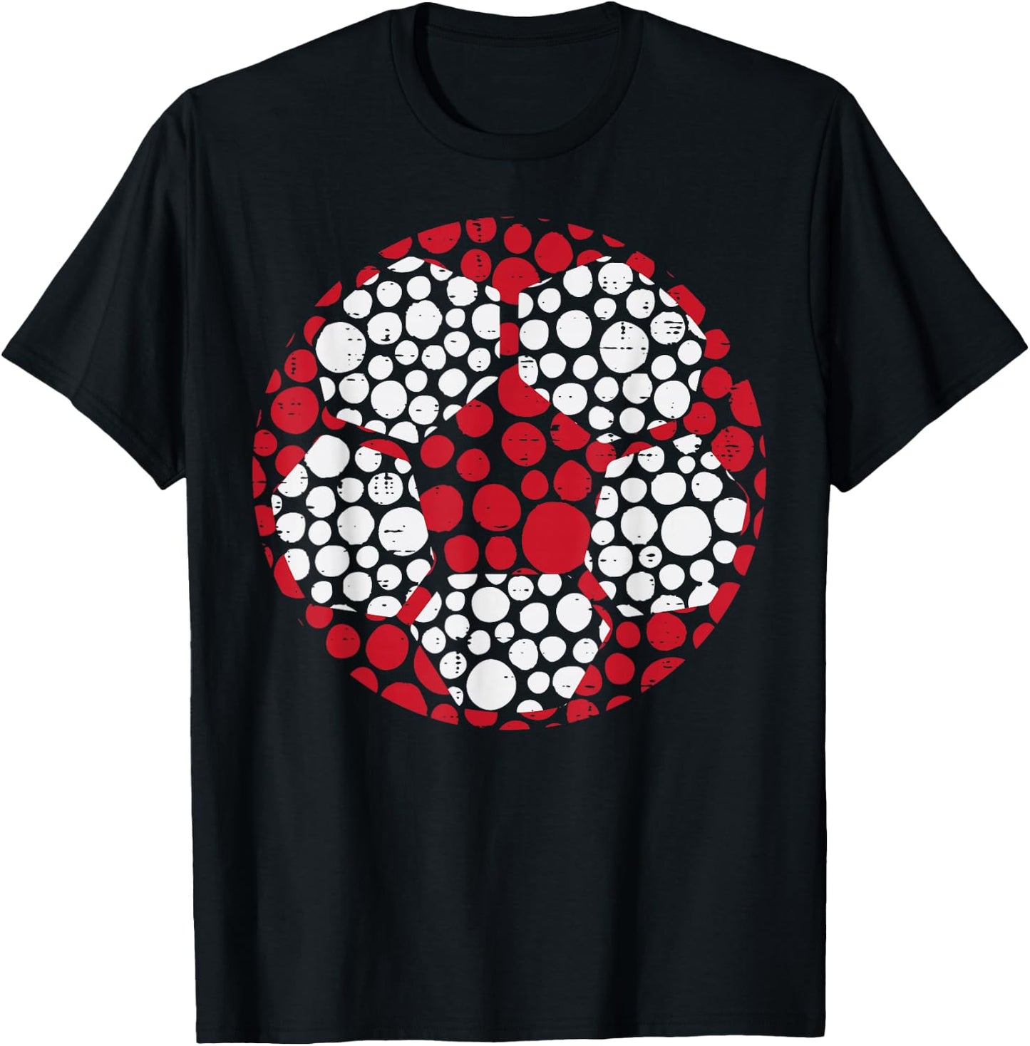 Soccer Ball Dots Football International Dot Day Men Boys Kid T-Shirt - T-Shirt | Black