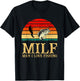 MILF-Man I Love Fishing Funny Fishing Fishermen fishing T-Shirt - T-Shirt | Black