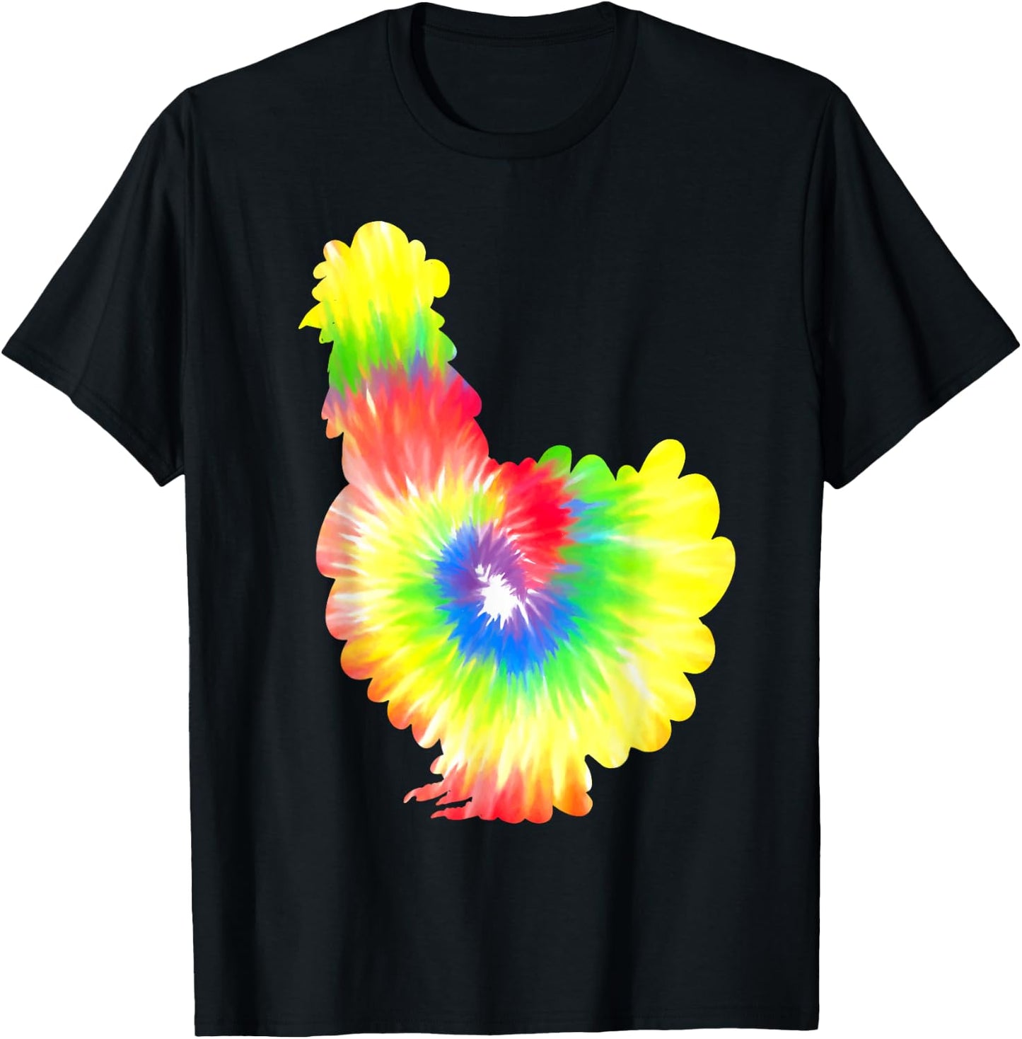Silkie Chicken Hippi Farmer Poulet Pet Chinese Silk Chicken T-Shirt - T-Shirt | Black