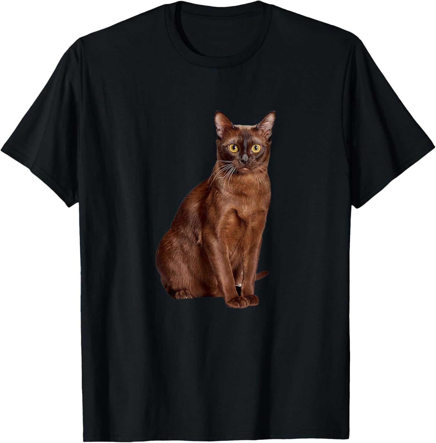 Burmese Cat Shirt Beautiful Burmese Cat Breed Men Women Girls Kids T-Shirt - T-Shirt | Black