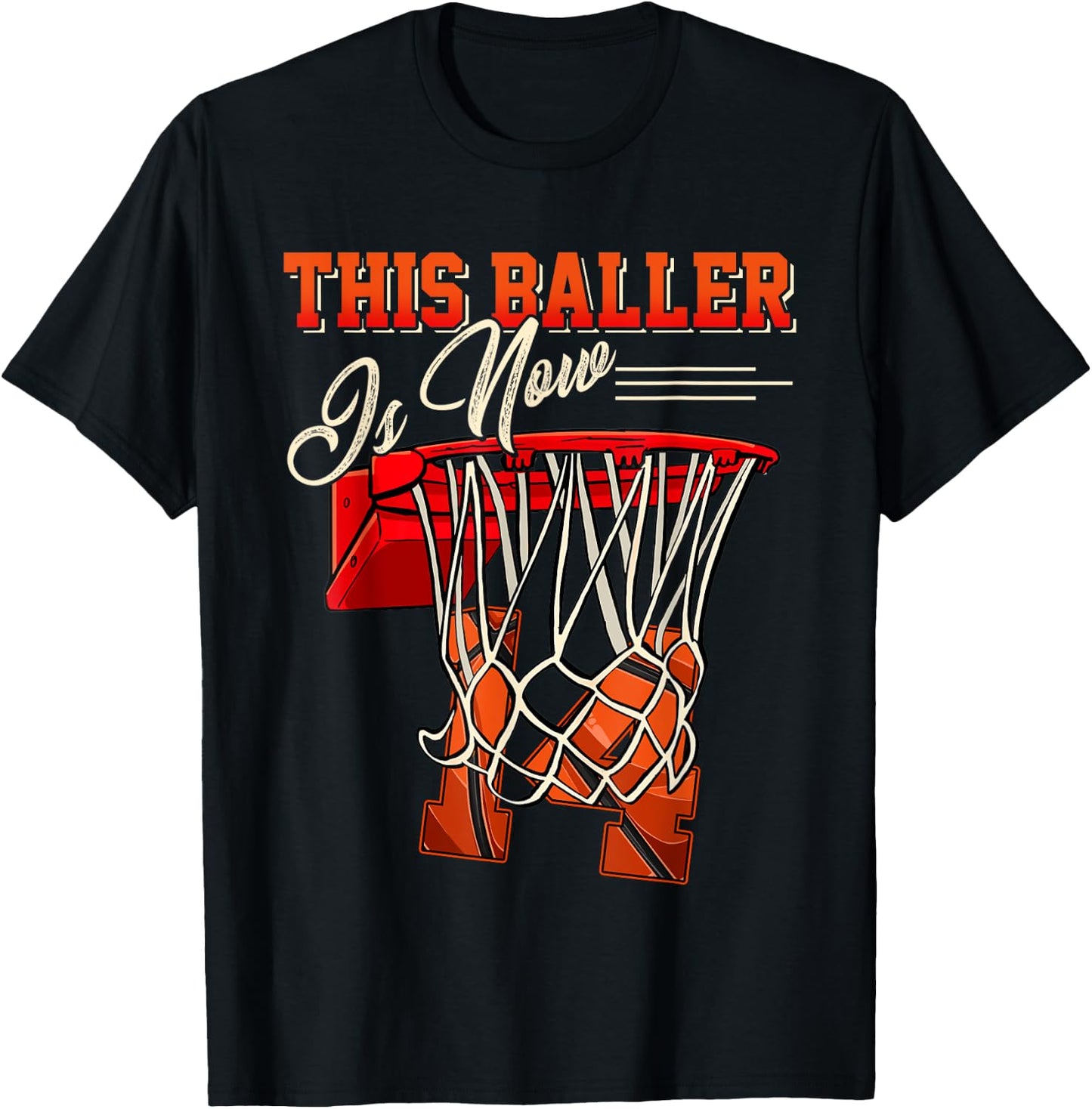 14th Birthday Shirt For Boy Basketball 14 Years Old Kid Gift T-Shirt - T-Shirt | Black