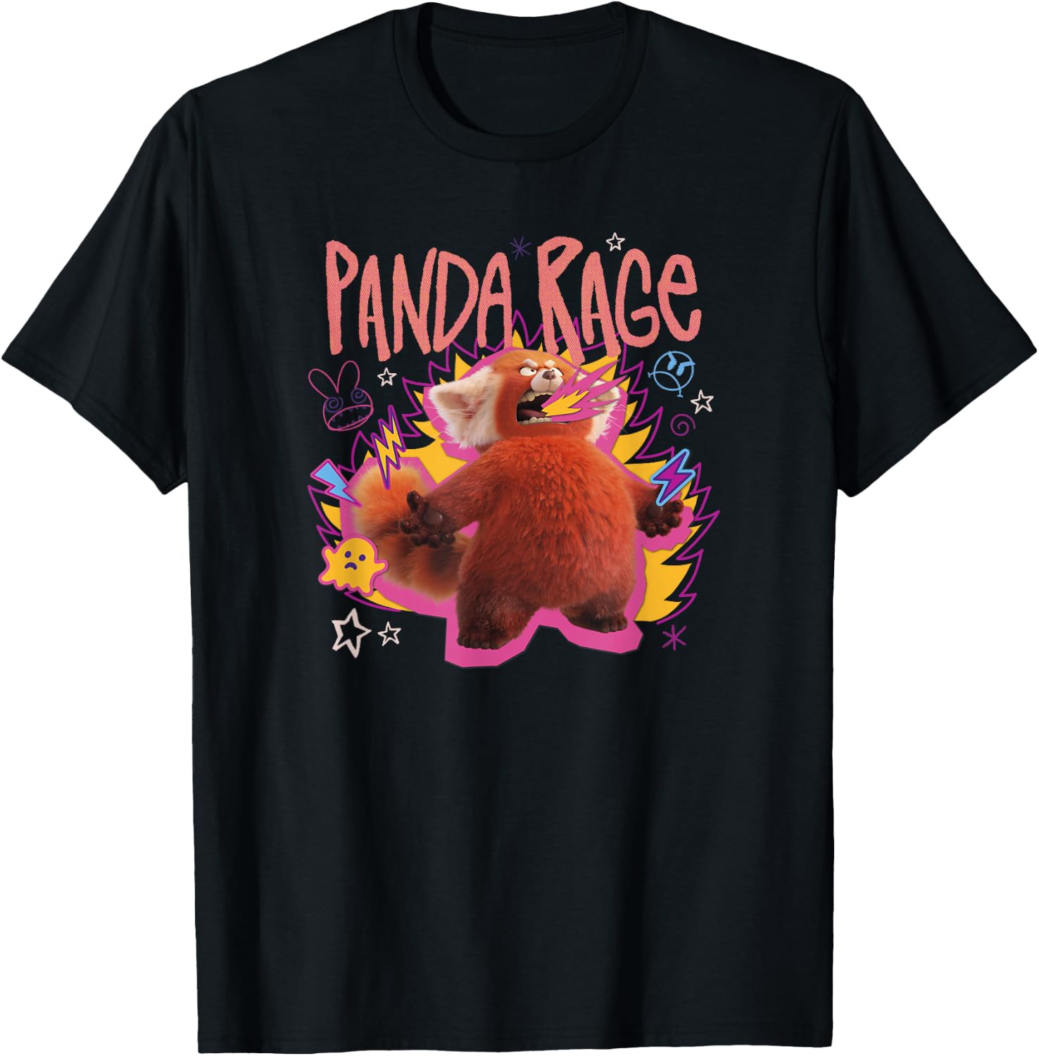 Disney Pixar Turning Red Mei Panda Rage T-Shirt - T-Shirt | Black