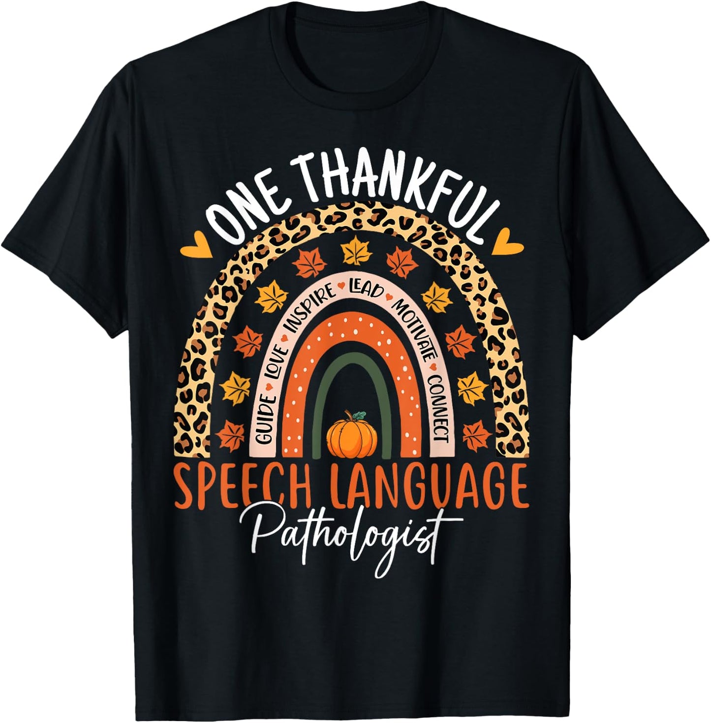 Speech Language Pathologist Thanksgiving SLP Therapist T-Shirt - T-Shirt | Black
