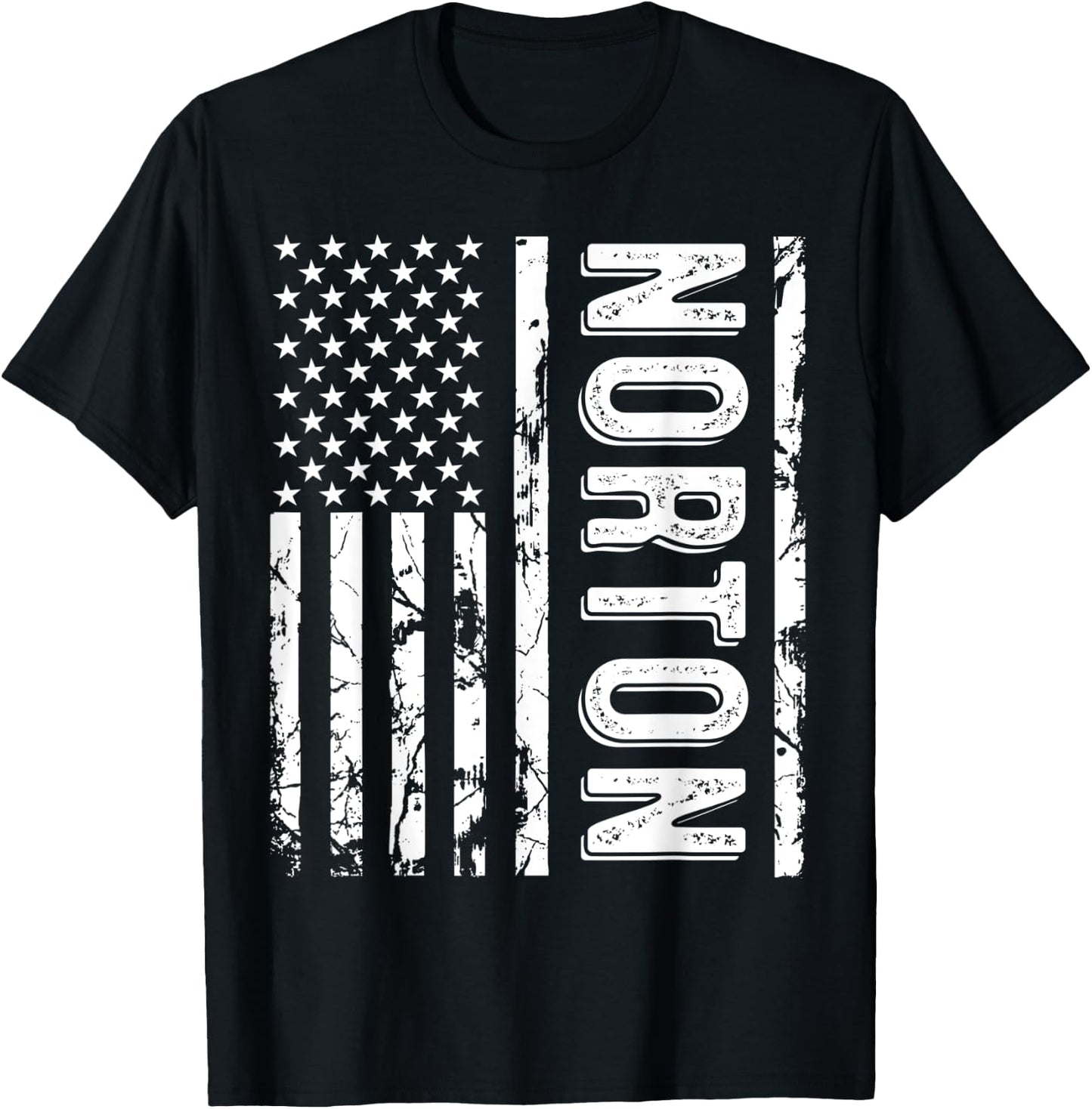 Norton Last Name Funny Surname Team Norton Family Reunion T-Shirt - T-Shirt | Black