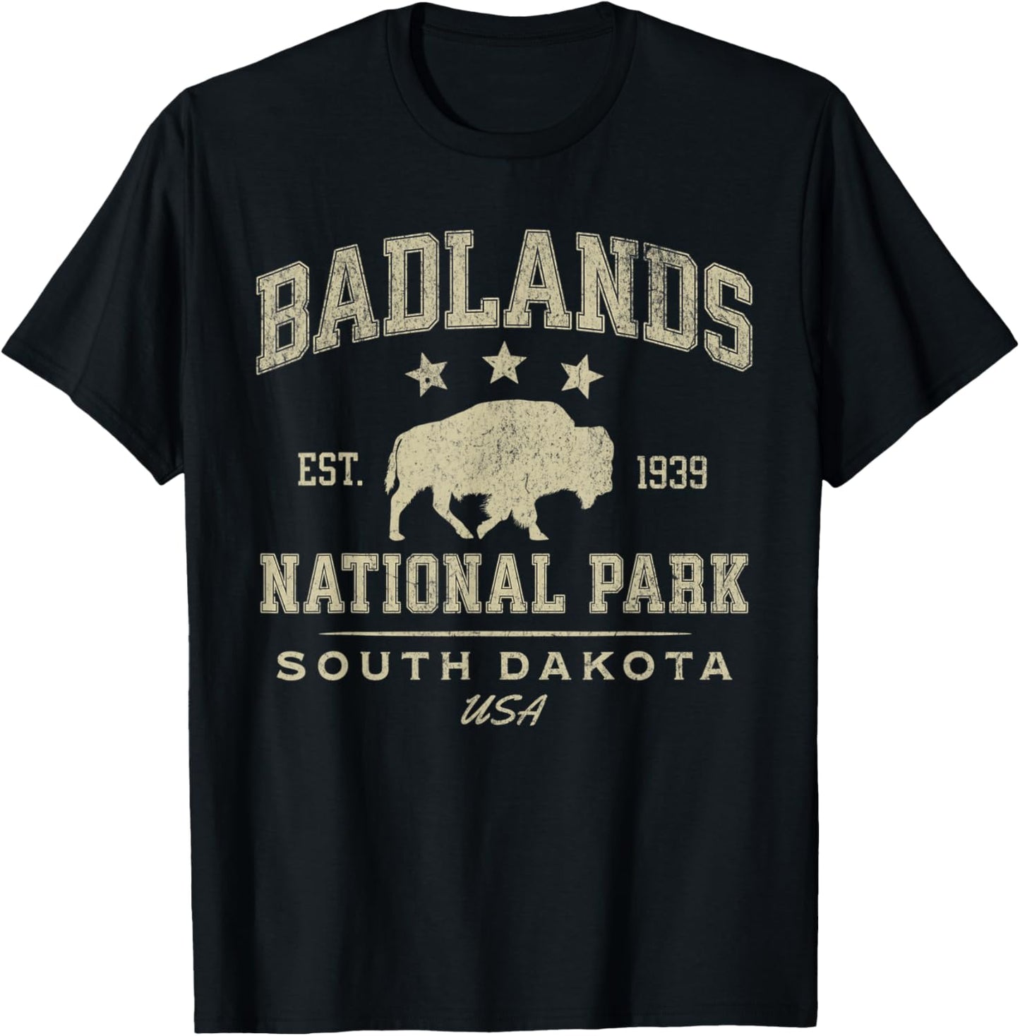 Badlands National Park South Dakota Nature Hiking Outdoors T-Shirt - T-Shirt | Black