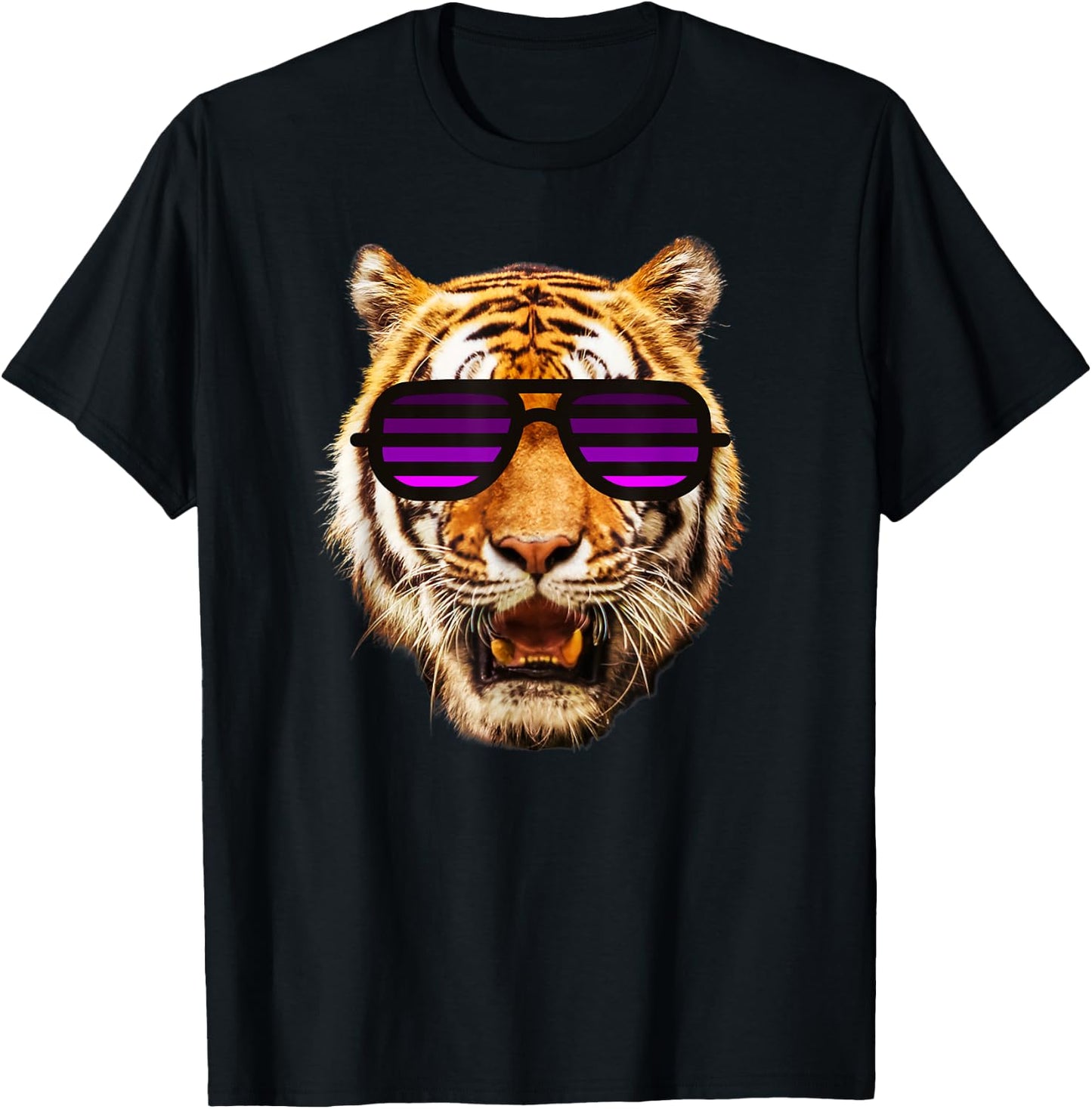 Kids Tiger Striped purple Sunglasses Toddler, Boy, Girl T-Shirt - T-Shirt | Black