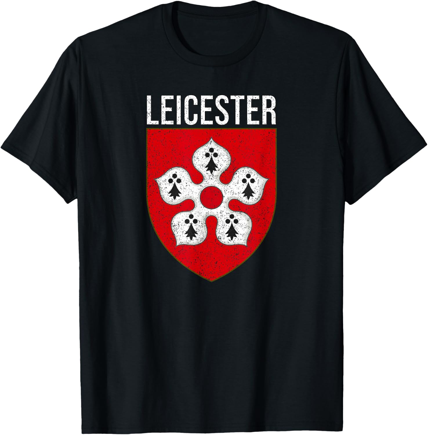 Leicester City Flag East Midlands England T-Shirt - T-Shirt | Black