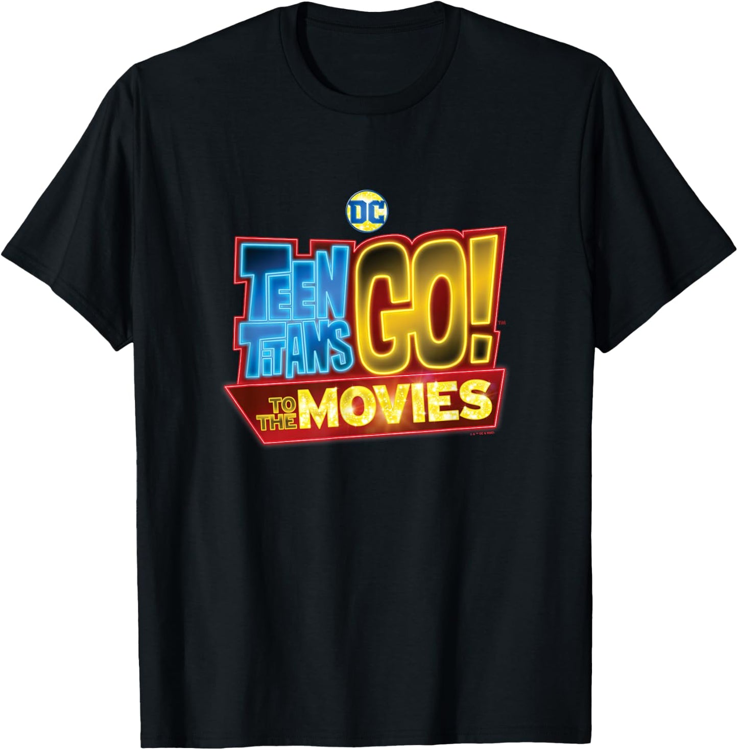 Teen Titans Go! To The Movies Cinema Sign Vintage Logo T-Shirt - T-Shirt | Black