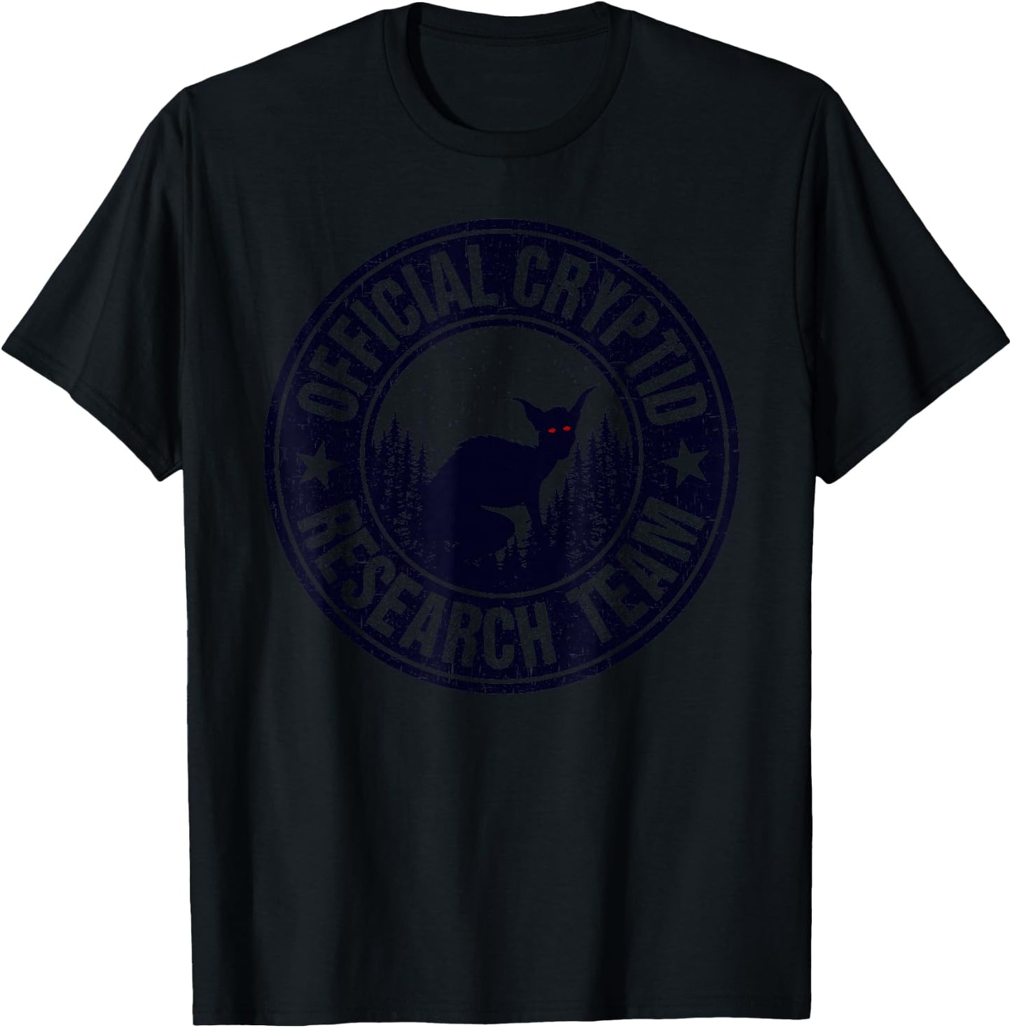 Official Cryptid Research Team Cryptozoology El Chupacabra T-Shirt - T-Shirt | Black