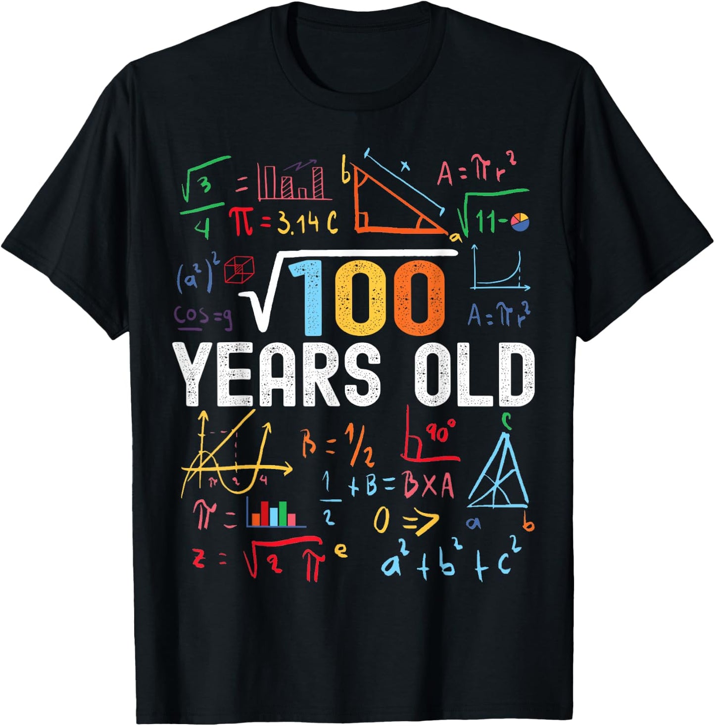 Square Root of 100 10th Birthday 10 Years Old Birthday T-Shirt - T-Shirt | Black