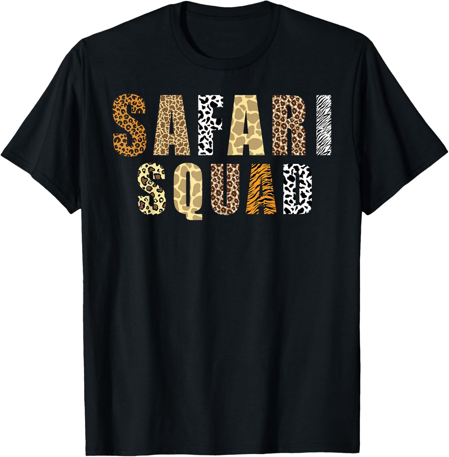 Safari Art Women Zoologist African Print Zoo Safari T-Shirt - T-Shirt | Black