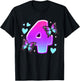 Birthday Girl 4 years, Butterflies and Number 4 T-Shirt - T-Shirt | Black