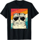 Retro Vintage Scottish Fold Cat with Sunglasses Cat Lovers T-Shirt - T-Shirt | Black
