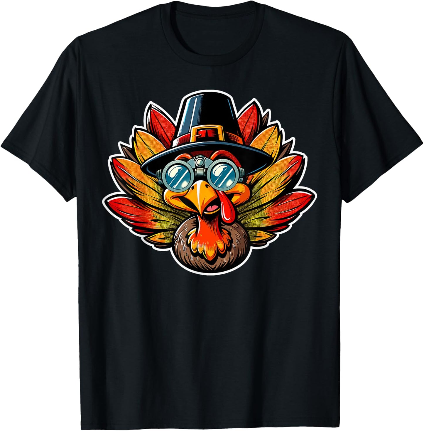 Optometry Thanksgiving Turkey Optometrist Eye Doctor Funny T-Shirt - T-Shirt | Black