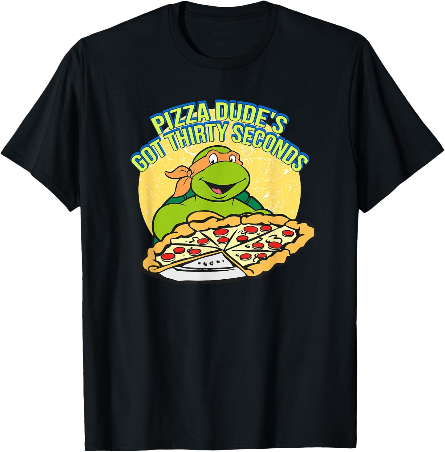 Michelangelo - Pizza Dude T-Shirt - T-Shirt | Black