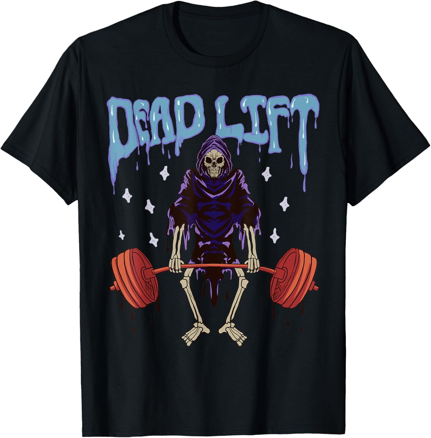 Funny Gym - Grim Reaper Deadlift Workout - Occult T-Shirt - T-Shirt | Black