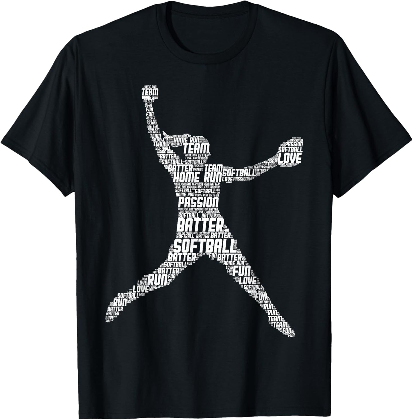 Softball Girls Women Kids T-Shirt - T-Shirt | Black