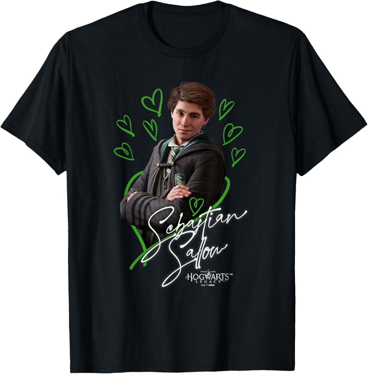 Harry Potter Hogwarts Legacy Sebastian Sallow Signature T-Shirt - T-Shirt | Black