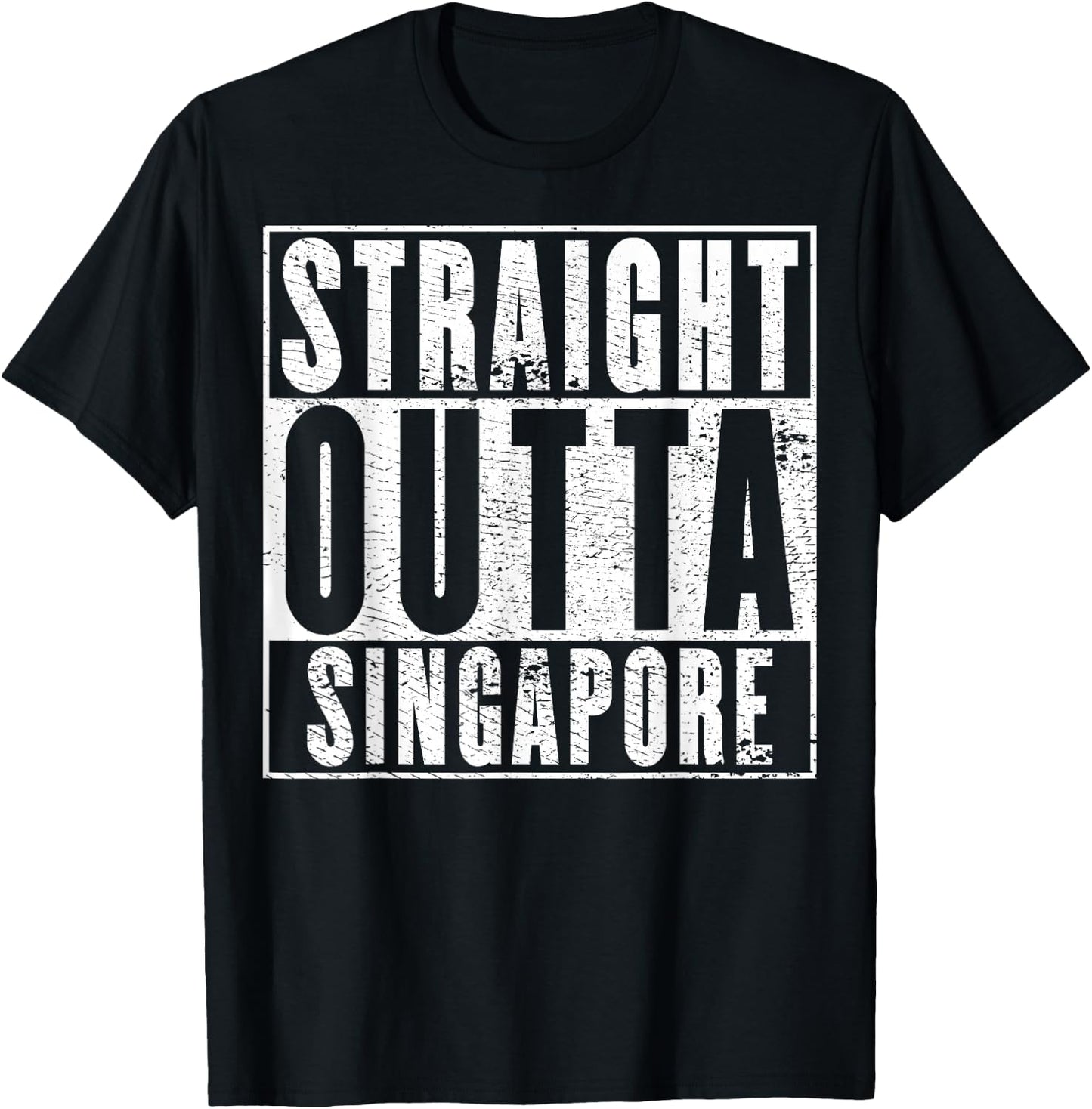 Straight Outta Singapore T-Shirt - T-Shirt | Black